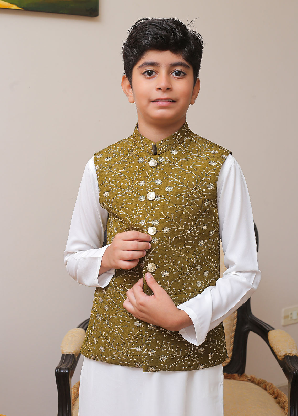 Waist Coat-OKW-022 Smart Fit